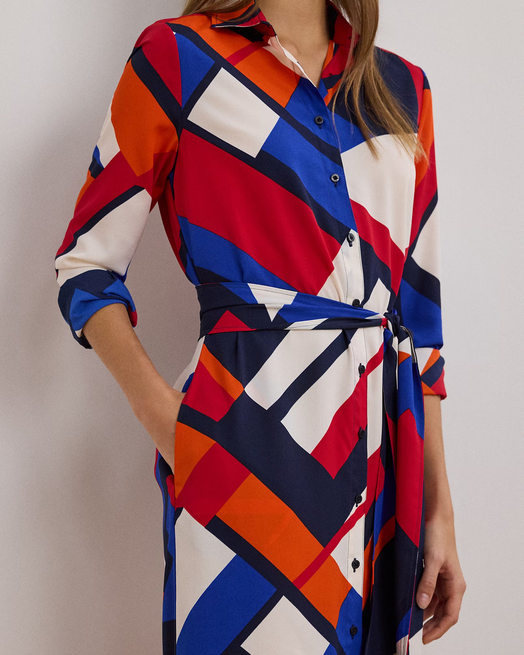Ralph Lauren Print Crepe Shirtdress
