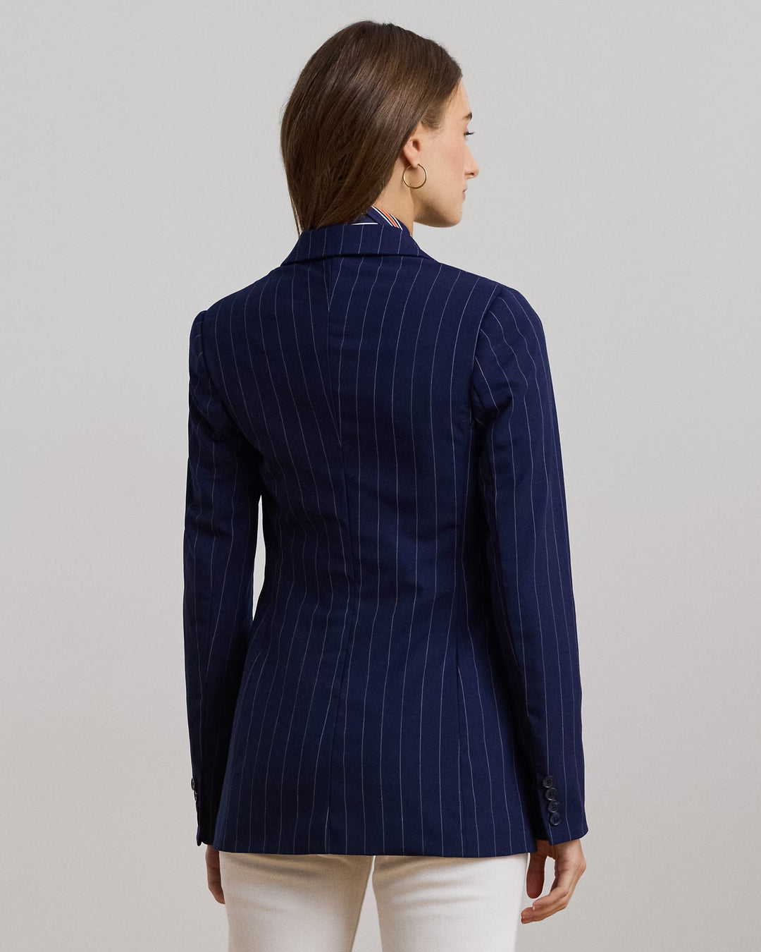 Ralph Lauren Pinstripe Double-Breasted Twill Blazer