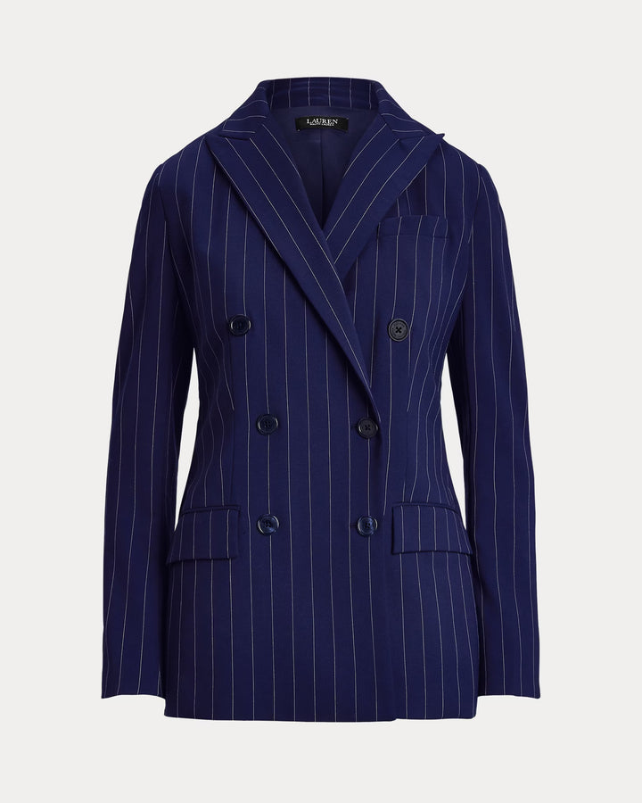 Ralph Lauren Pinstripe Double-Breasted Twill Blazer