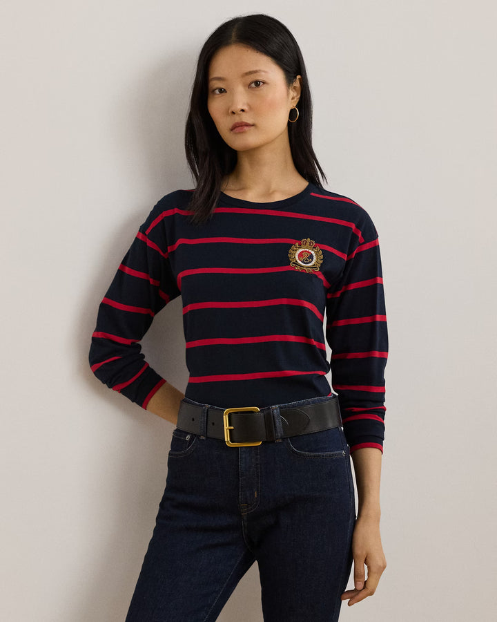 Ralph Lauren Striped Jersey Long-Sleeve Tee