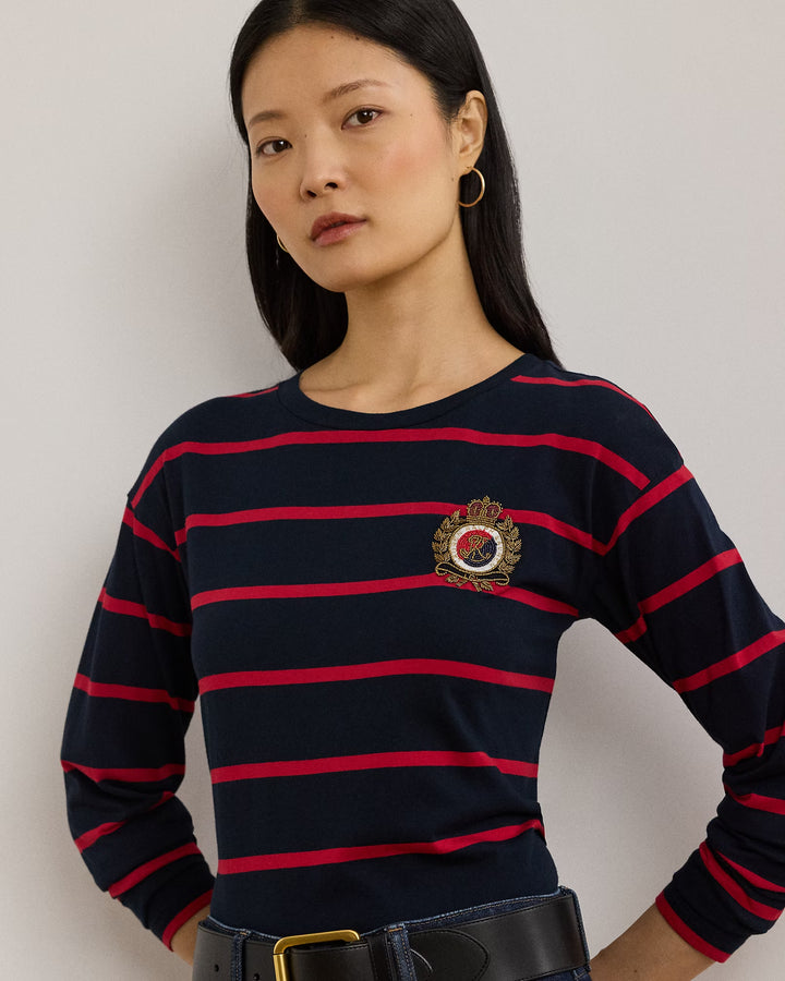 Ralph Lauren Striped Jersey Long-Sleeve Tee