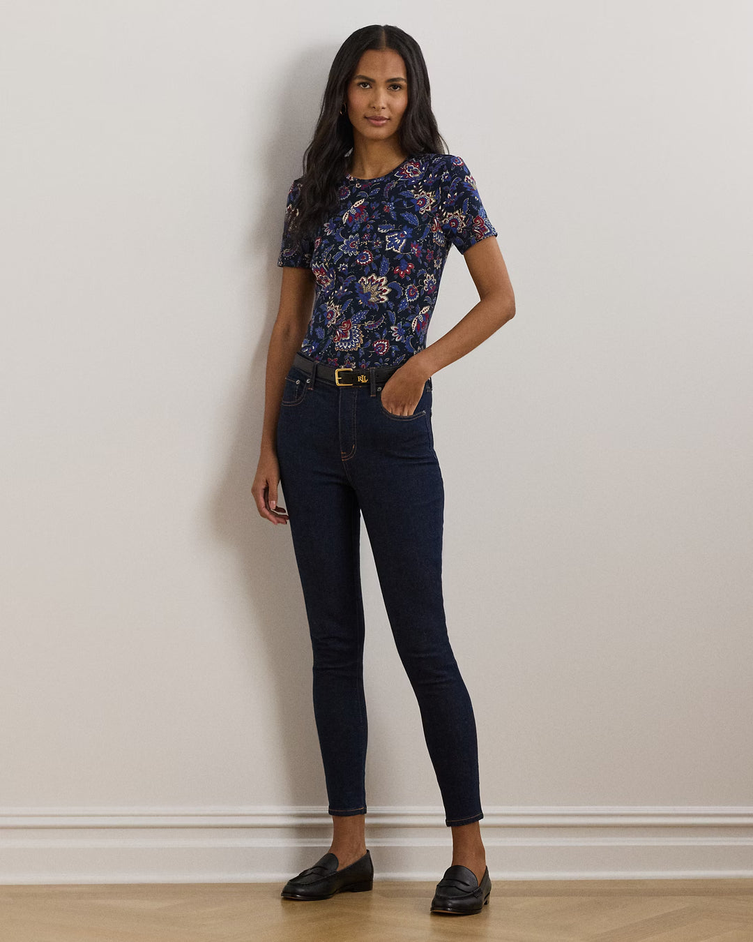 Ralph Lauren Floral Stretch Cotton Crewneck Tee