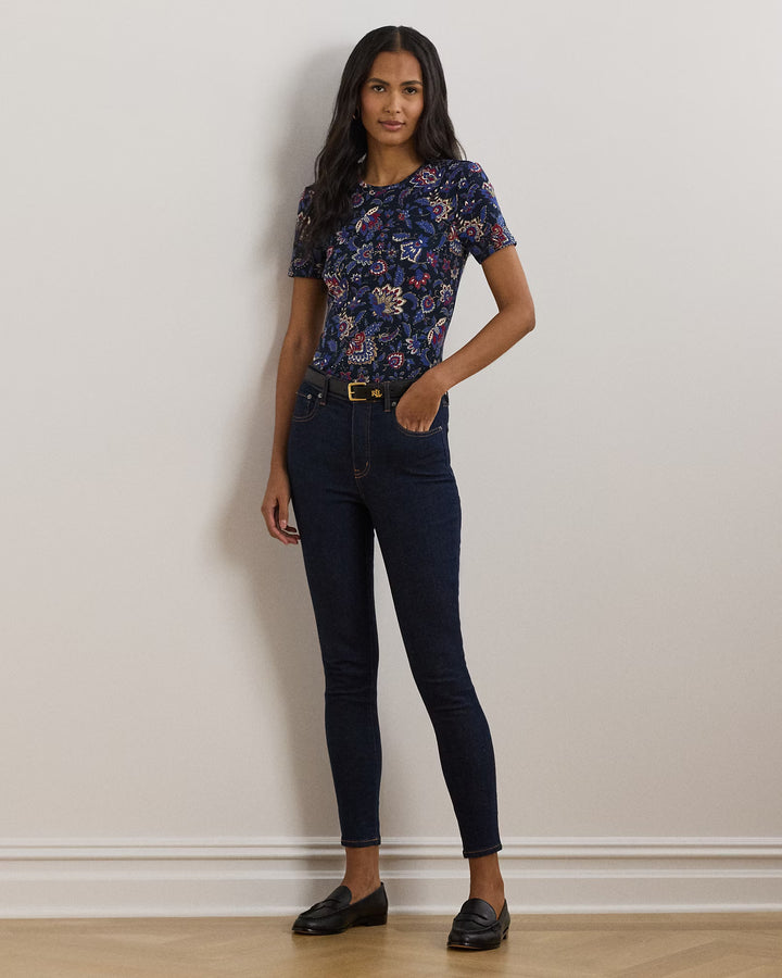 Ralph Lauren Floral Stretch Cotton Crewneck Tee