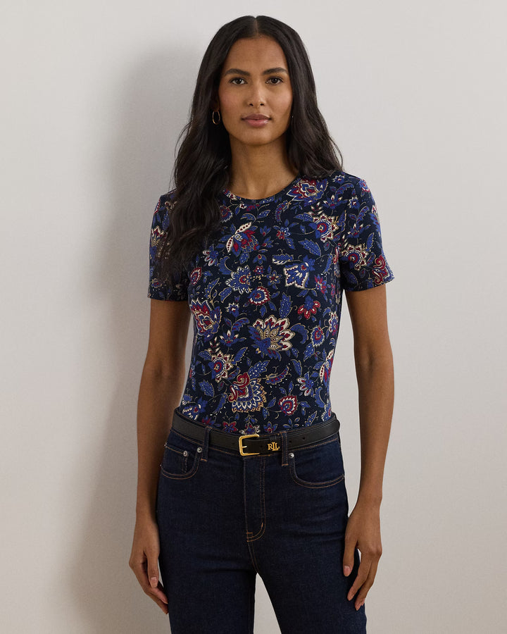 Ralph Lauren Floral Stretch Cotton Crewneck Tee