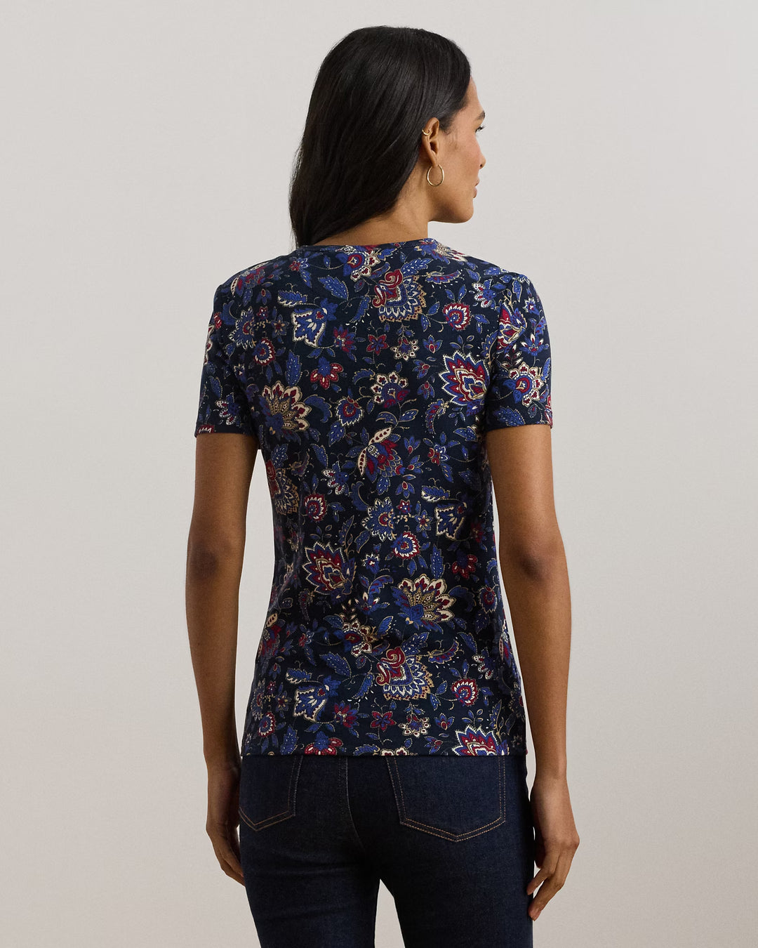 Ralph Lauren Floral Stretch Cotton Crewneck Tee
