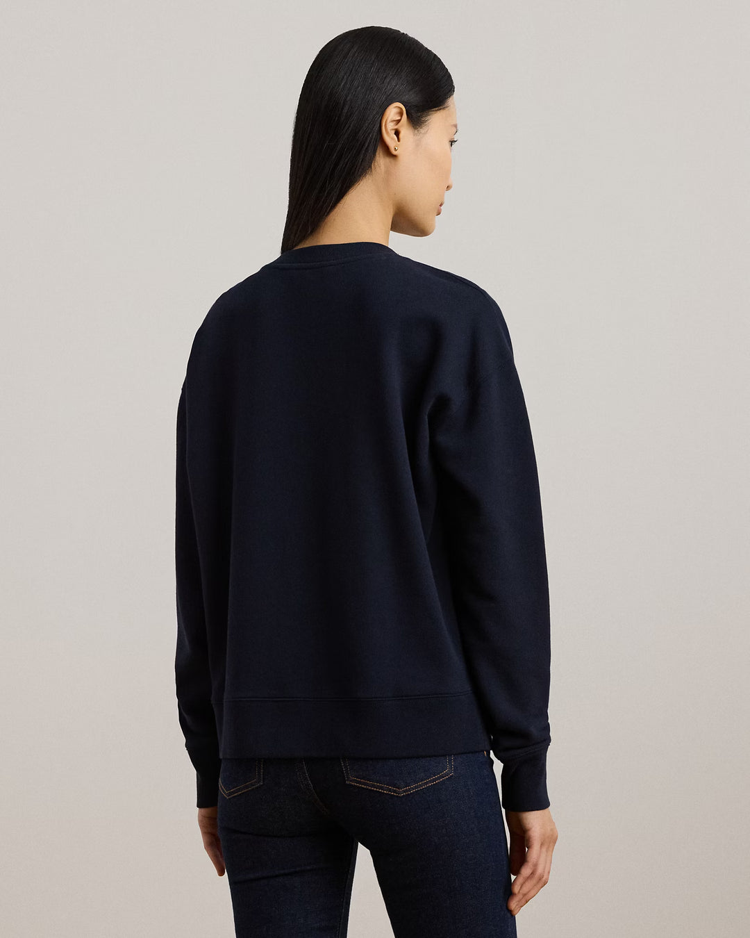 Ralph Lauren Button-Trim French Terry Sweatshirt