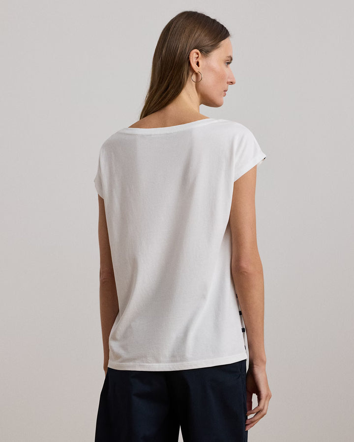 Ralph Lauren Striped Anchor-Graphic Jersey Tee