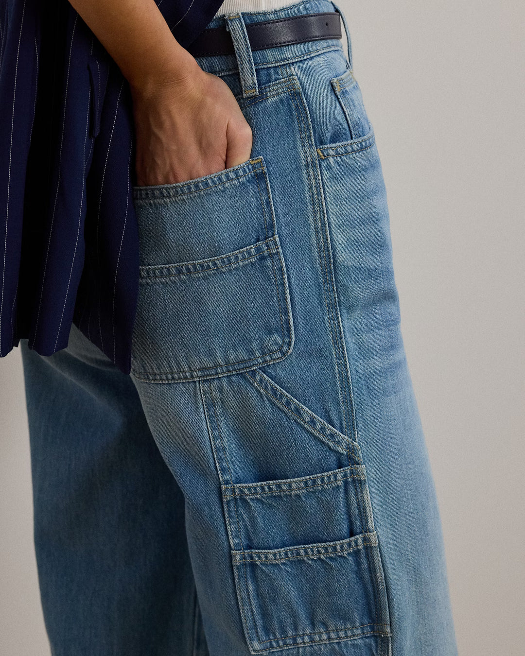 Ralph Lauren High-Rise Wide-Leg Carpenter Jean