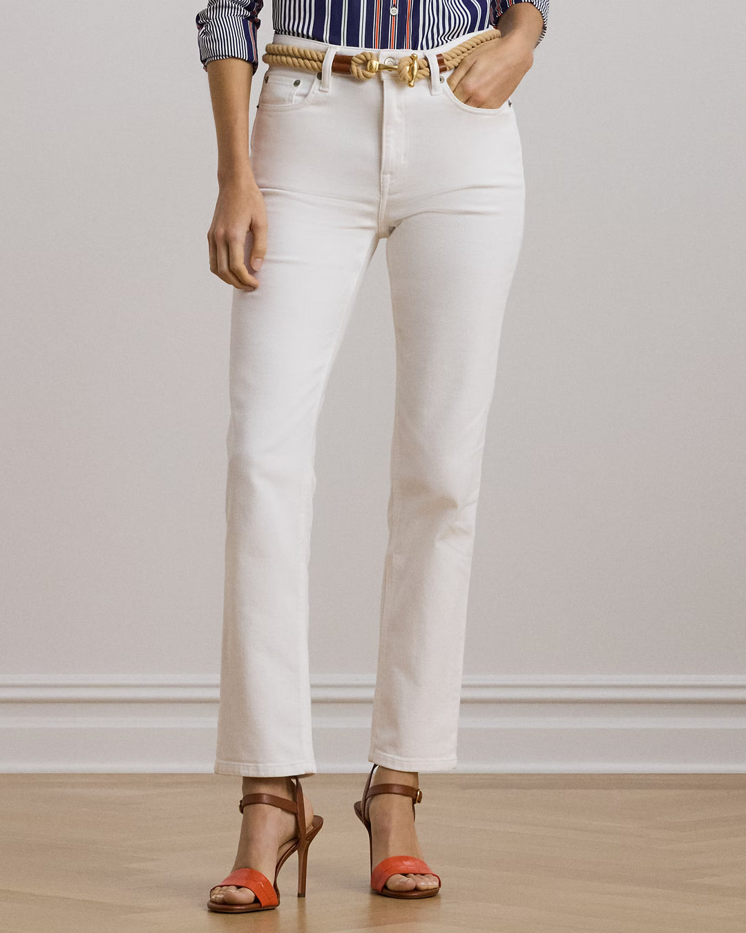 Ralph Lauren High-Rise Straight Ankle Jean