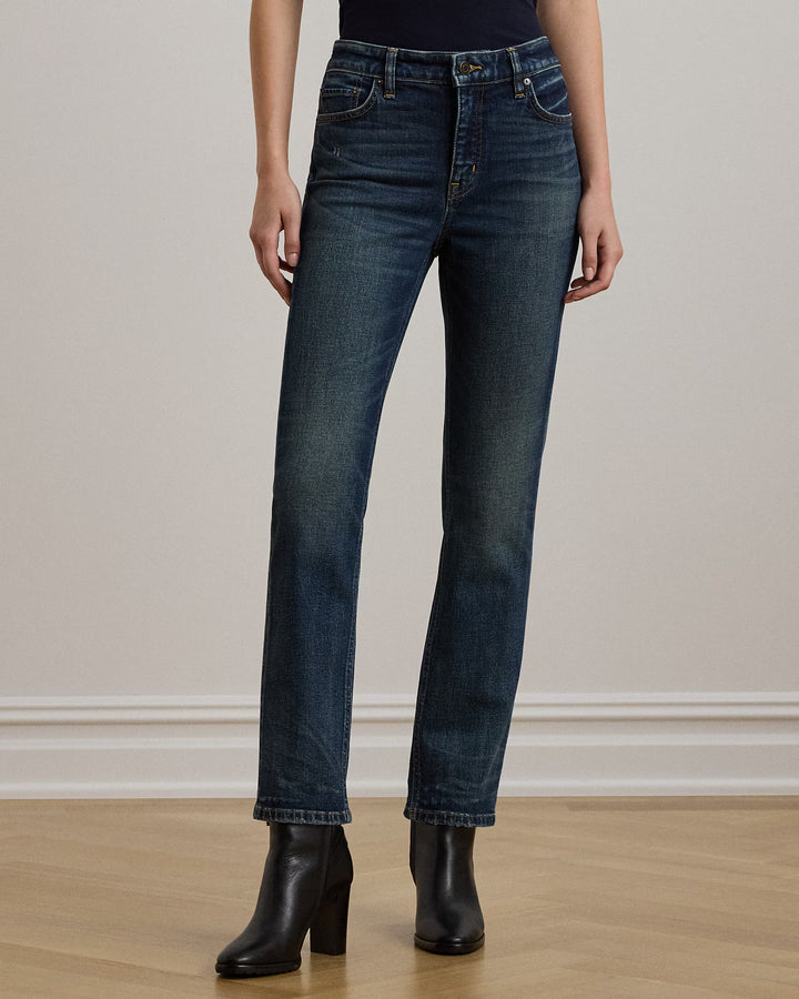 Ralph Lauren High-Rise Straight Ankle Jean