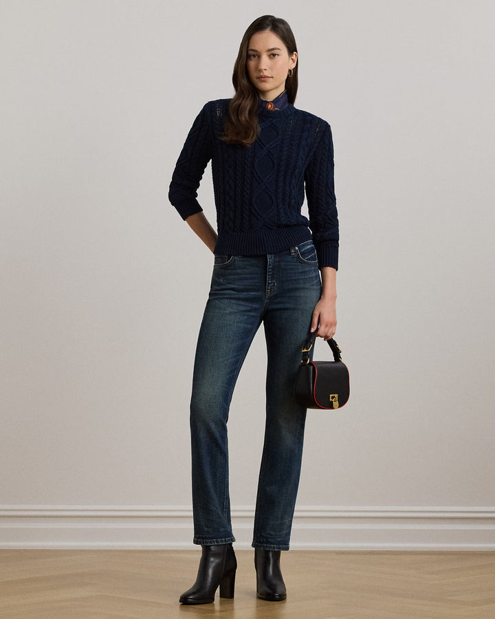 Ralph Lauren High-Rise Straight Ankle Jean