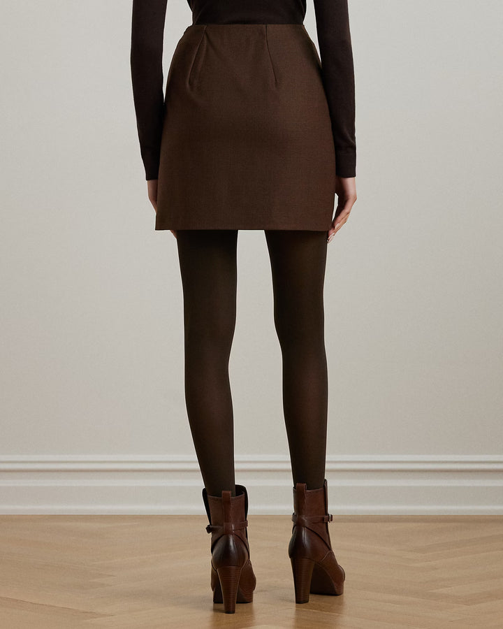 Ralph Lauren Glen Plaid Wool-Blend Pencil Miniskirt