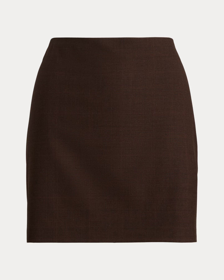 Ralph Lauren Glen Plaid Wool-Blend Pencil Miniskirt