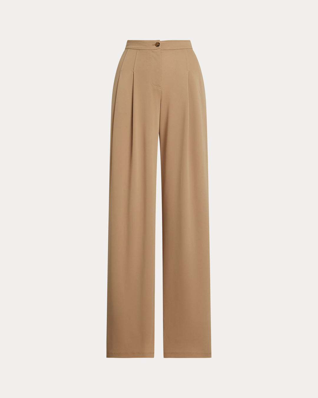 Ralph Lauren Pleated Stretch Jersey Wide-Leg Pant