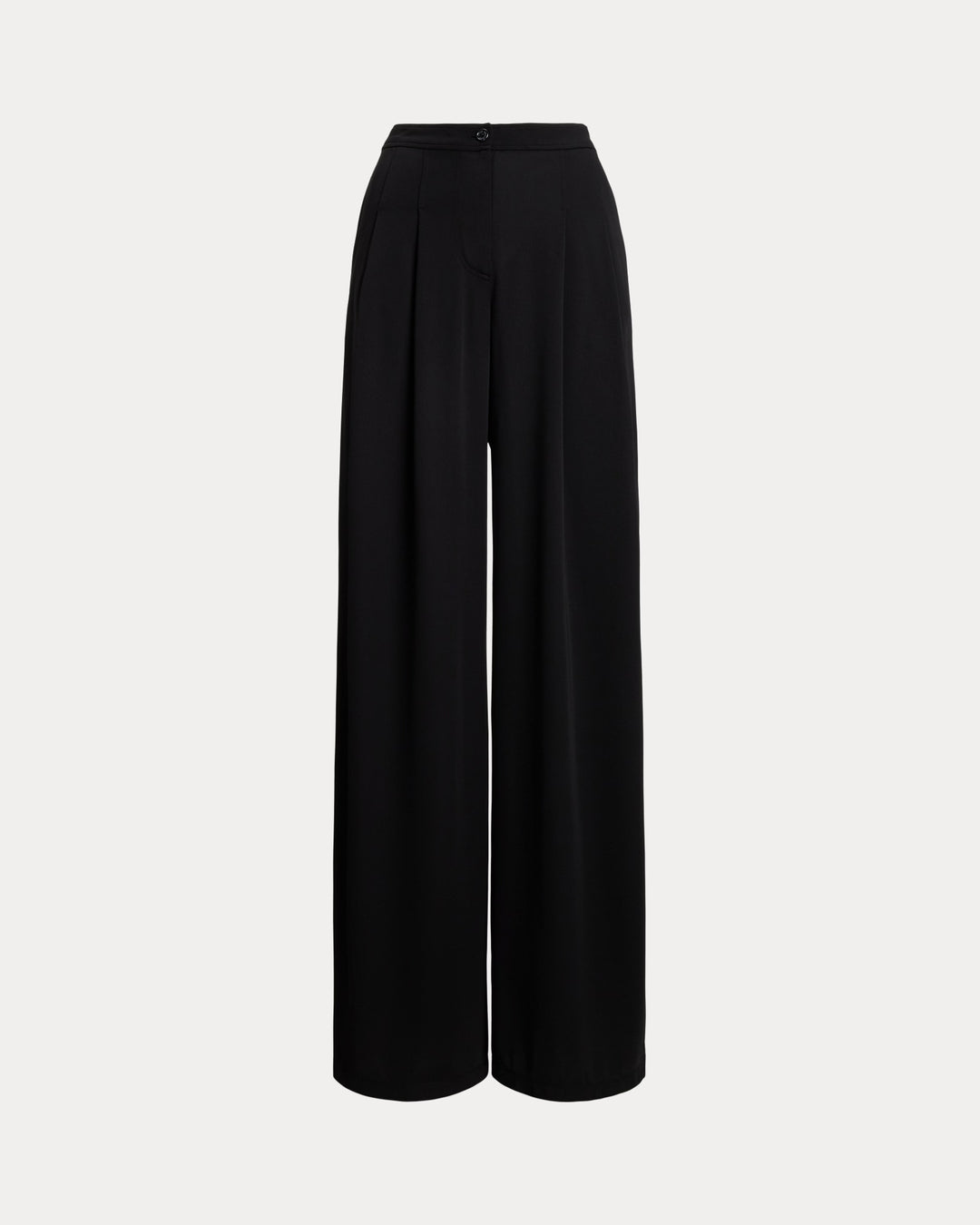 Ralph Lauren Pleated Stretch Jersey Wide-Leg Pant