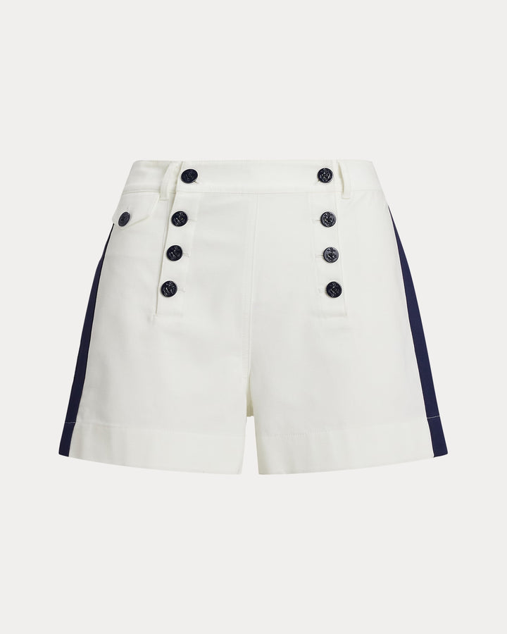Ralph Lauren Side-Stripe Cotton Canvas Sailor Short