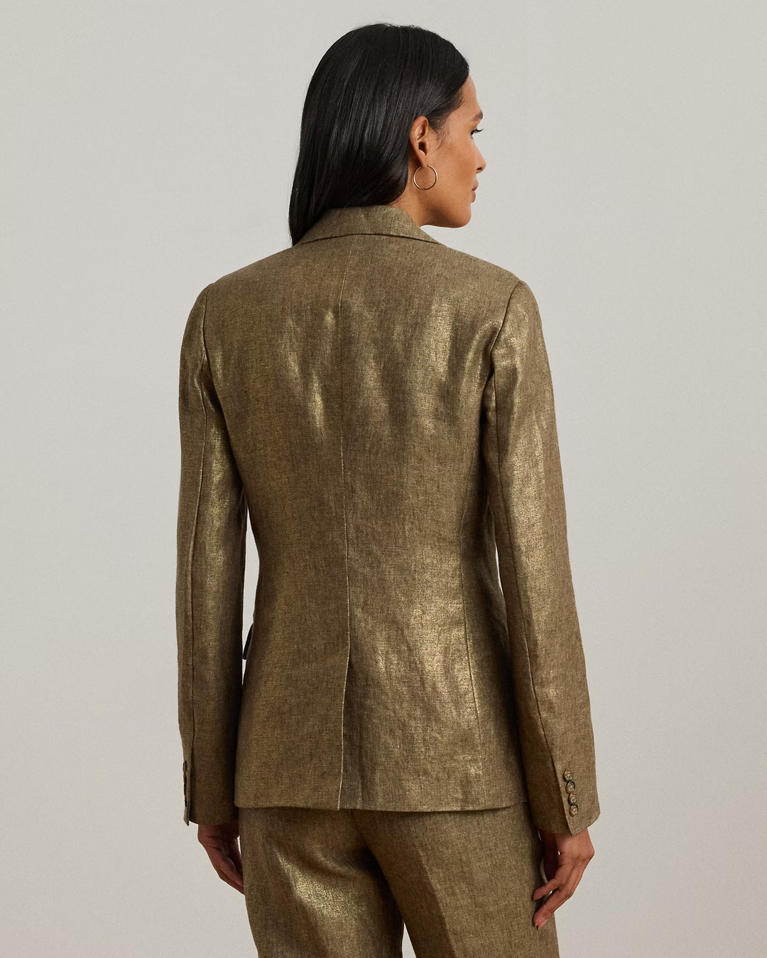 Ralph Lauren Metallic Linen Blazer