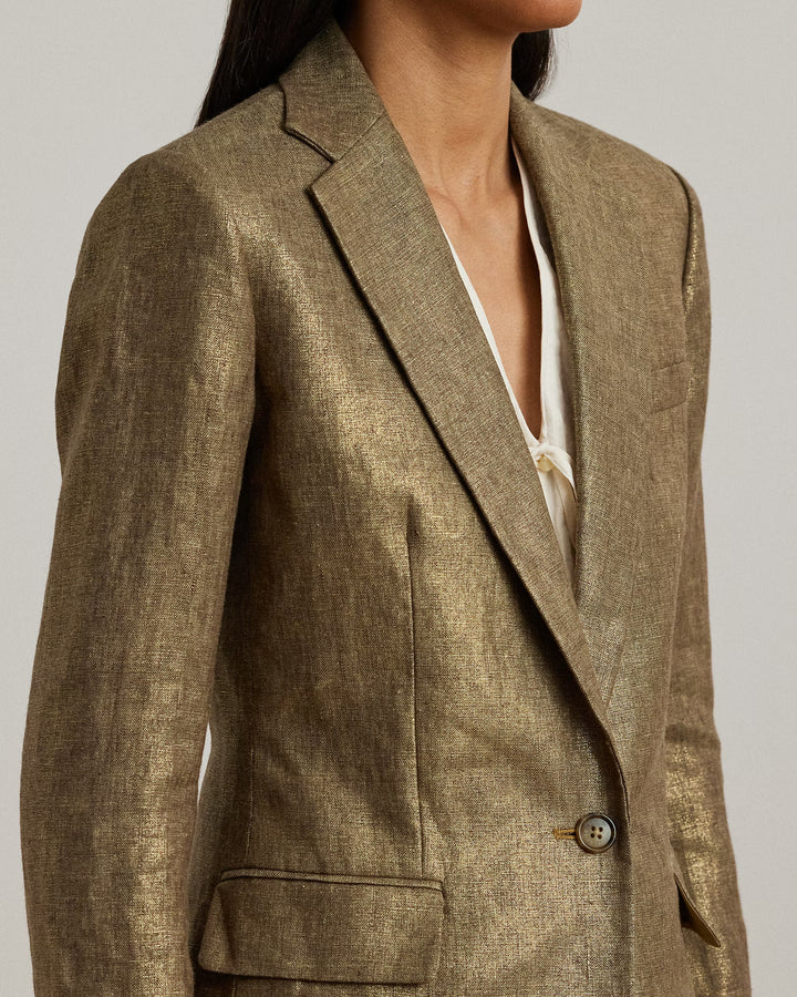 Ralph Lauren Metallic Linen Blazer