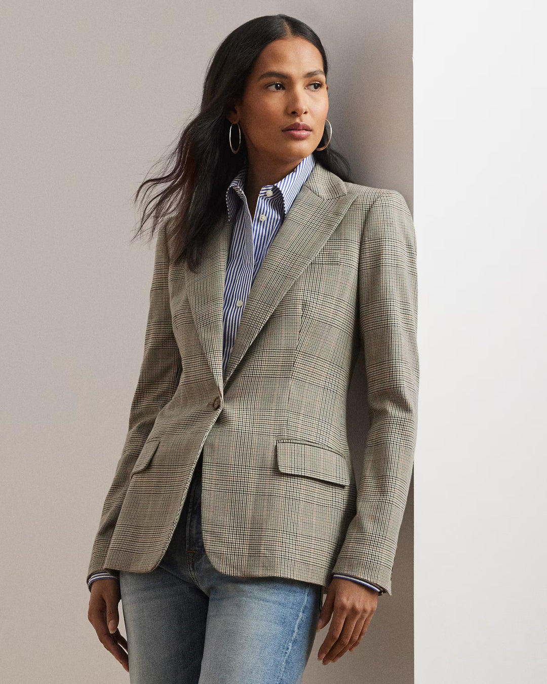 Ralph Lauren Glen Plaid Cotton-Blend Twill Blazer