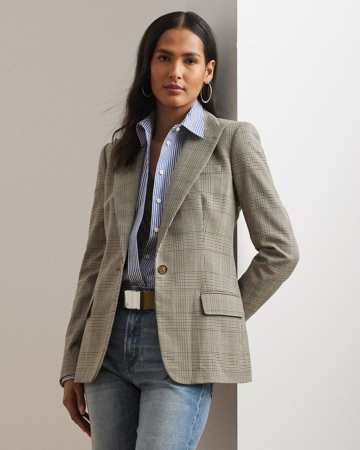 Ralph Lauren Glen Plaid Cotton-Blend Twill Blazer