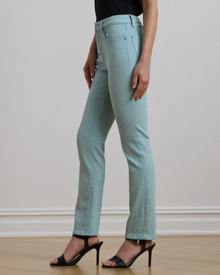 Ralph Lauren Coated High-Rise Straight Ankle Jean