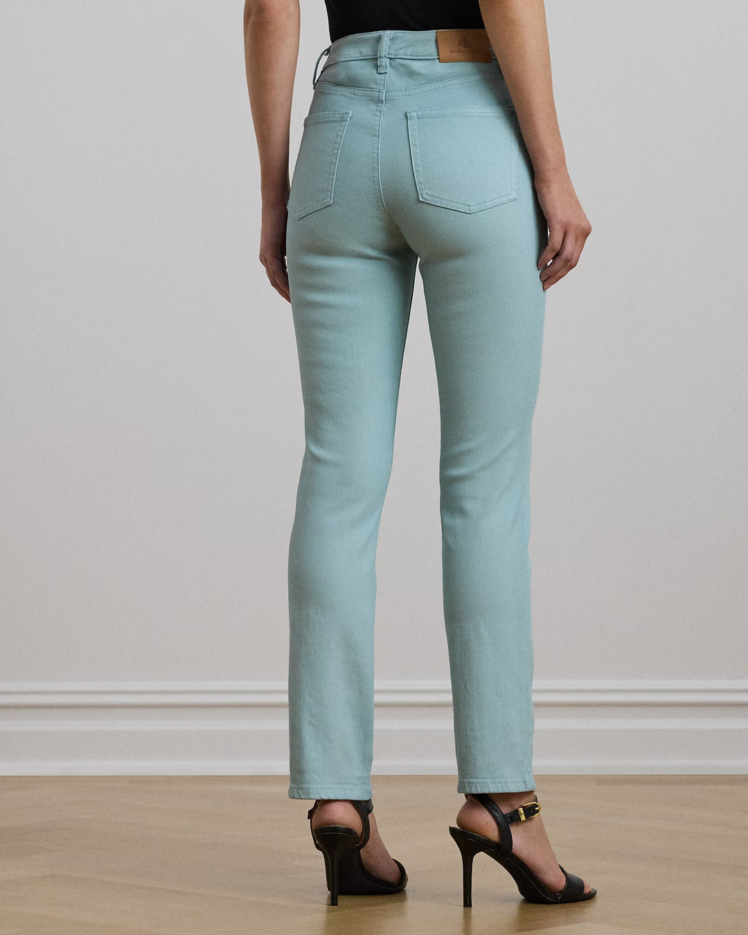 Ralph Lauren Coated High-Rise Straight Ankle Jean