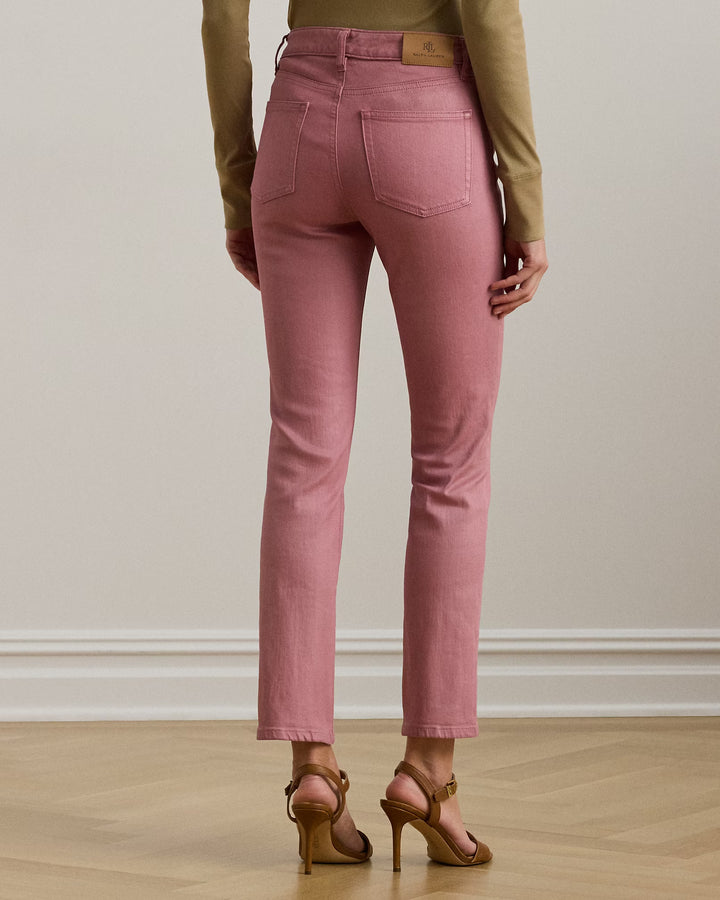 Ralph Lauren Coated High-Rise Straight Ankle Jean