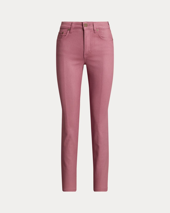 Ralph Lauren Coated High-Rise Straight Ankle Jean
