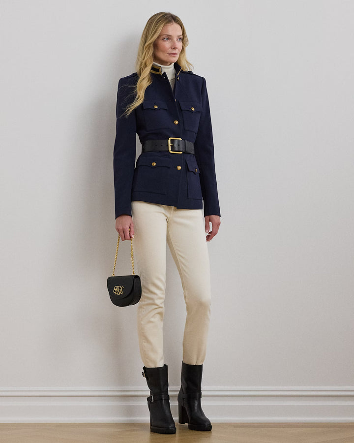 Ralph Lauren Metallic-Trim Twill Jacket