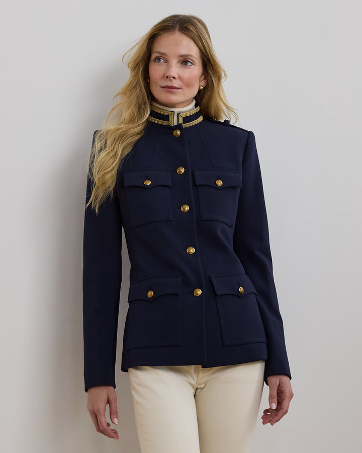 Ralph Lauren Metallic-Trim Twill Jacket