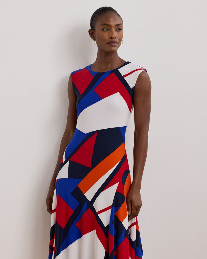 Ralph Lauren Print Stretch Jersey Dress