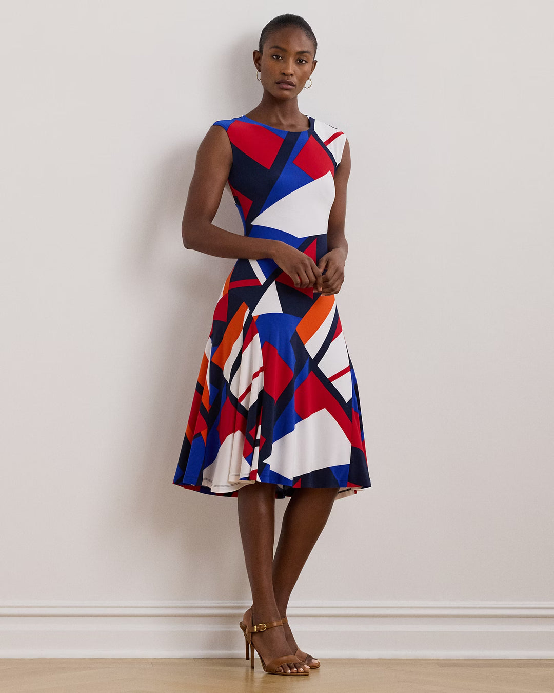 Ralph Lauren Print Stretch Jersey Dress