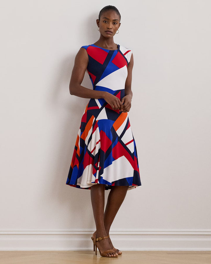 Ralph Lauren Print Stretch Jersey Dress