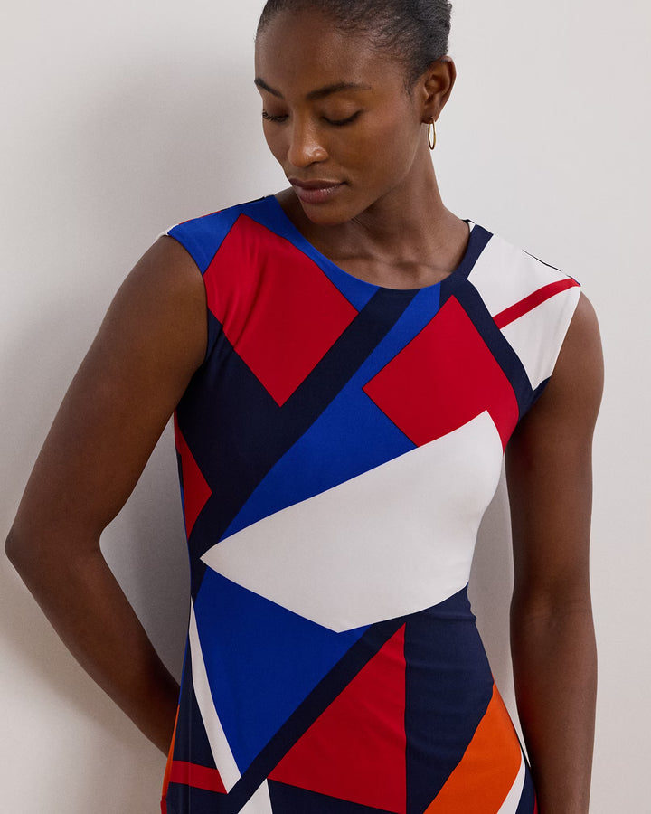 Ralph Lauren Print Stretch Jersey Dress