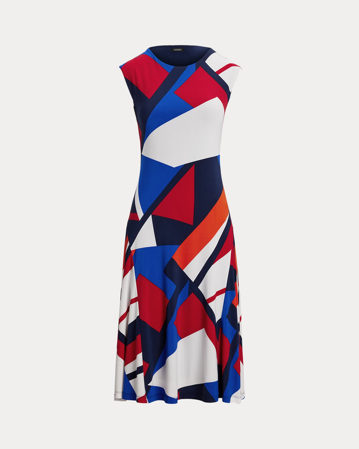 Ralph Lauren Print Stretch Jersey Dress