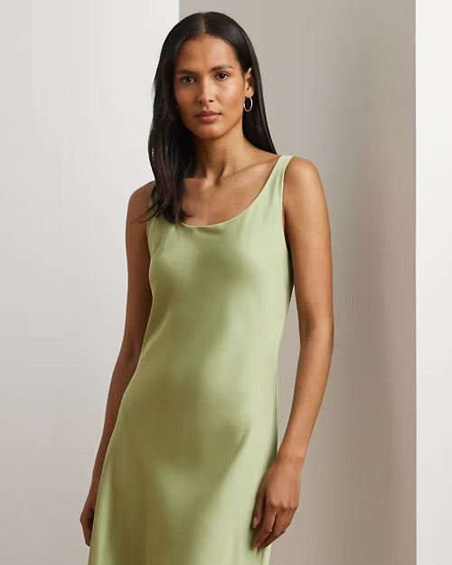 Ralph Lauren Charmeuse Sleeveless Cocktail Dress