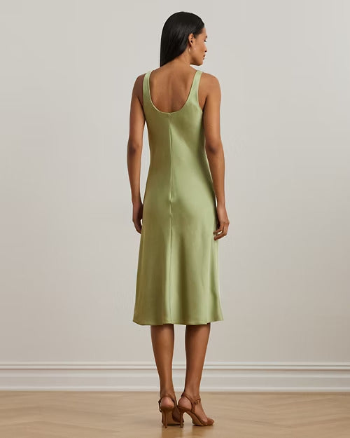 Ralph Lauren Charmeuse Sleeveless Cocktail Dress