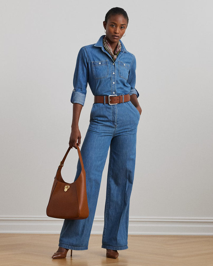 Ralph Lauren Denim Wide-Leg Jumpsuit