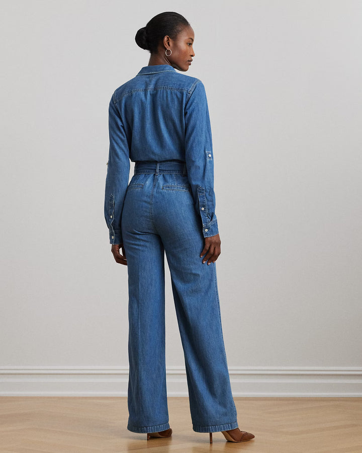 Ralph Lauren Denim Wide-Leg Jumpsuit