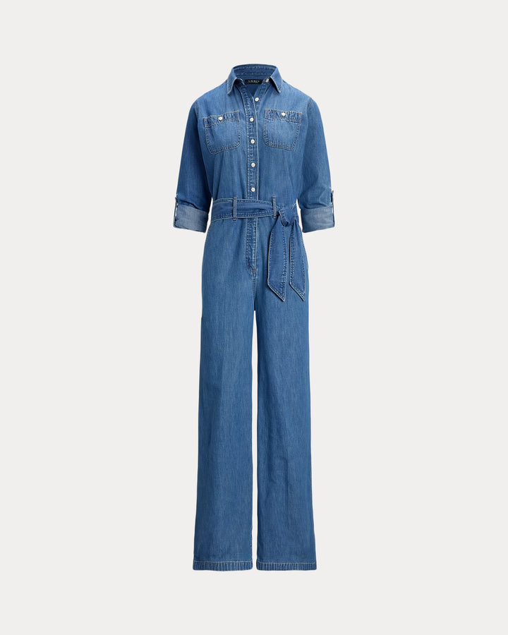 Ralph Lauren Denim Wide-Leg Jumpsuit