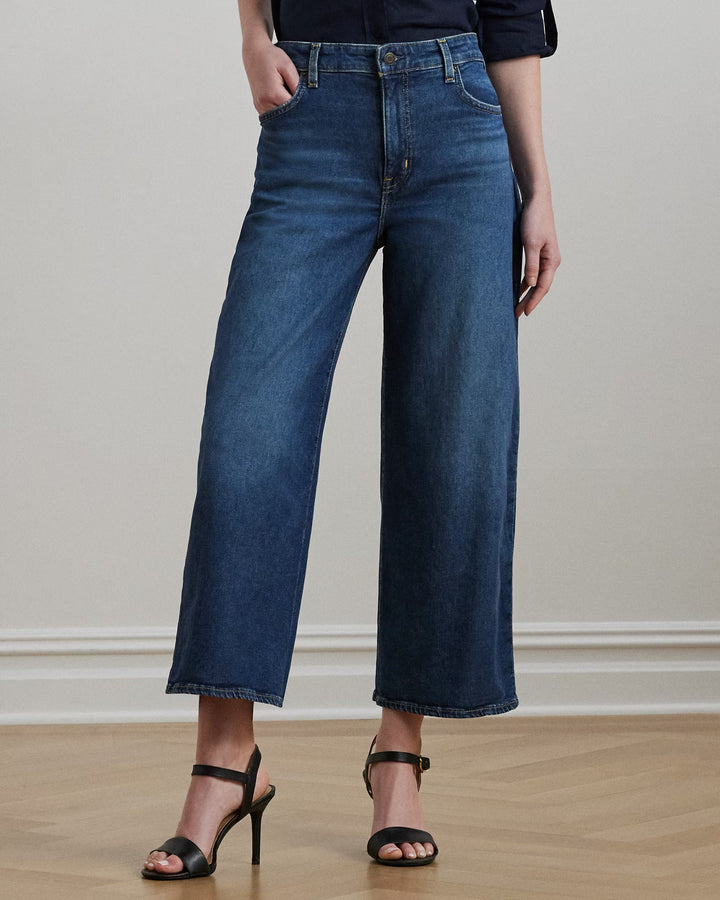 Ralph Lauren High-Rise Wide-Leg Cropped Jean