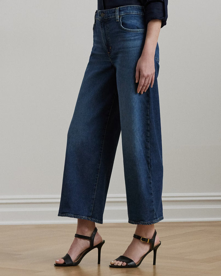 Ralph Lauren High-Rise Wide-Leg Cropped Jean
