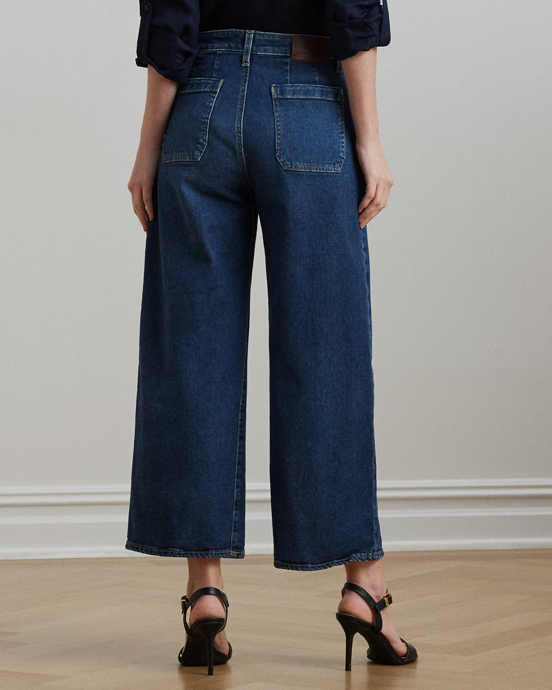 Ralph Lauren High-Rise Wide-Leg Cropped Jean