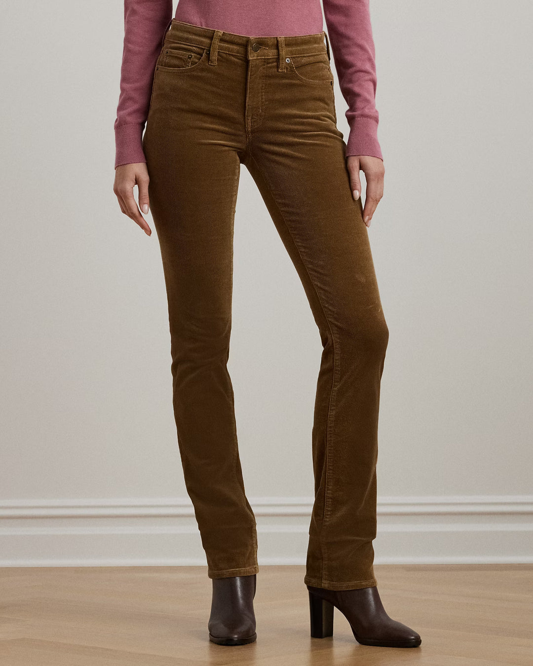 Ralph Lauren Stretch Corduroy Mid-Rise Straight Pant