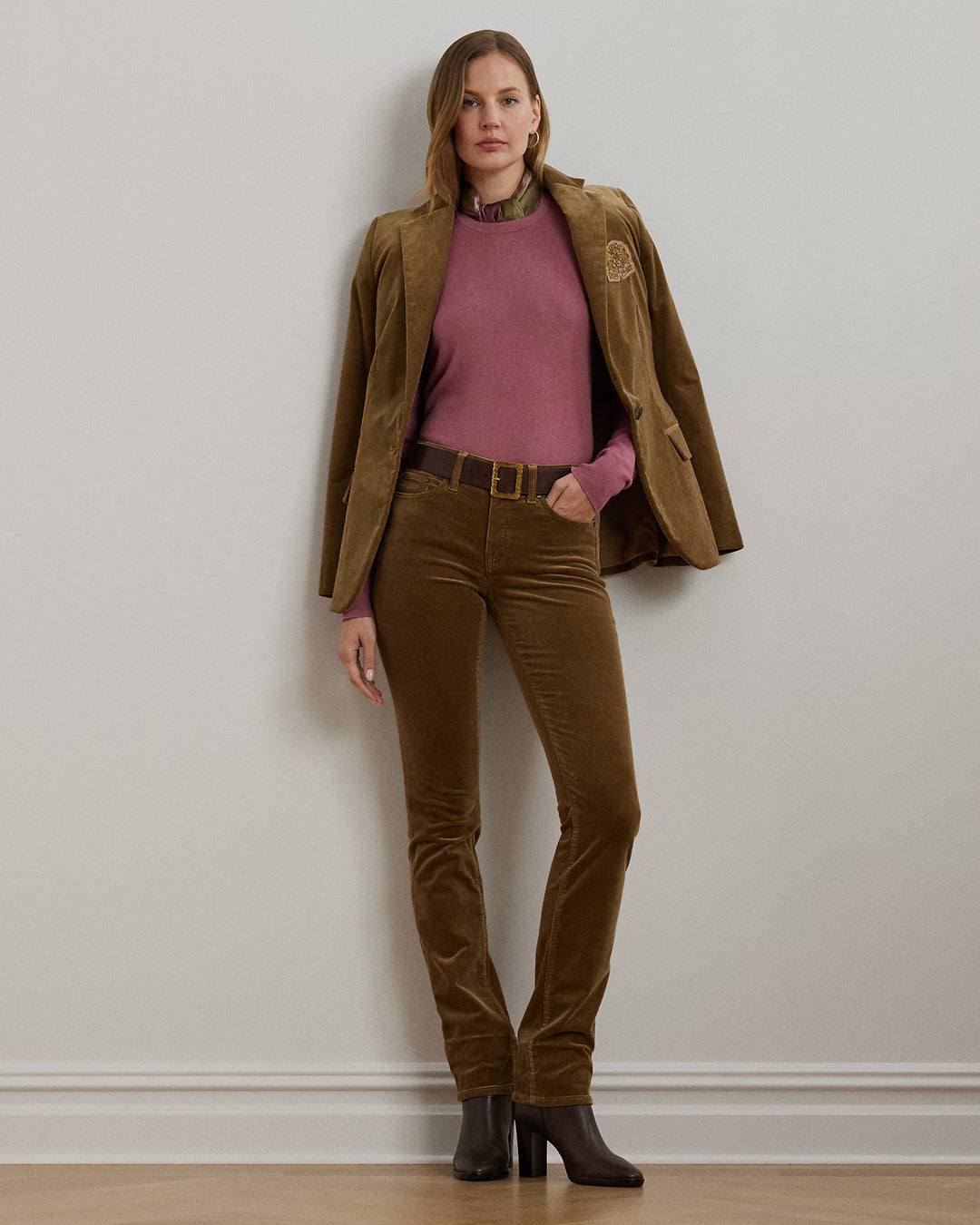 Ralph Lauren Stretch Corduroy Mid-Rise Straight Pant