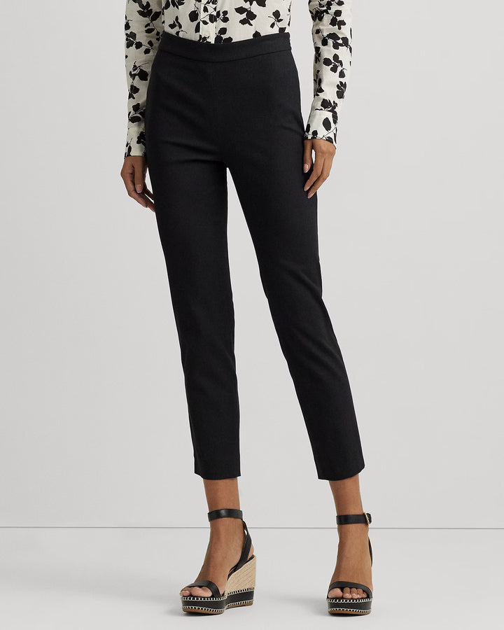 Ralph Lauren High-Rise Cotton-Blend Cropped Pant