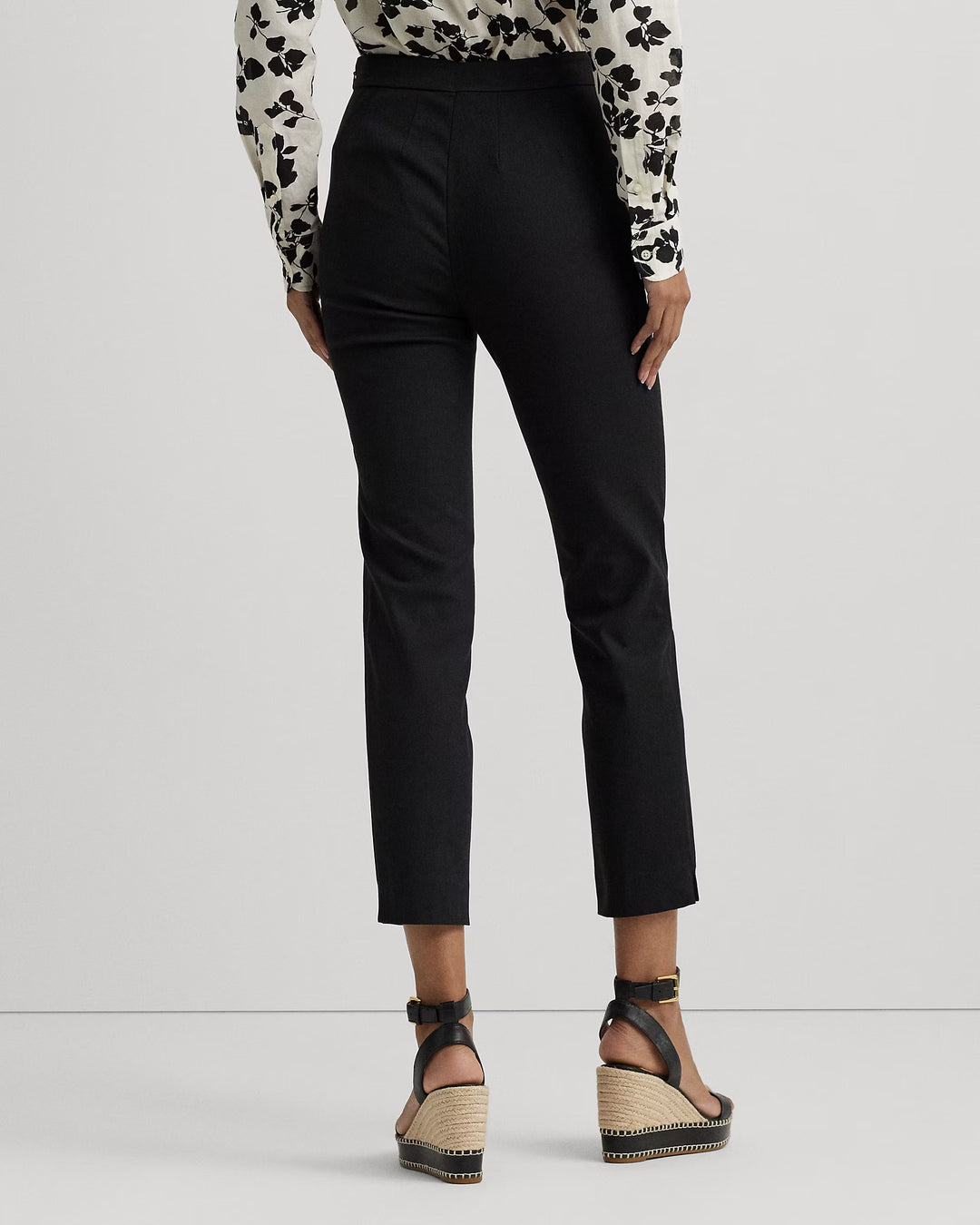Ralph Lauren High-Rise Cotton-Blend Cropped Pant