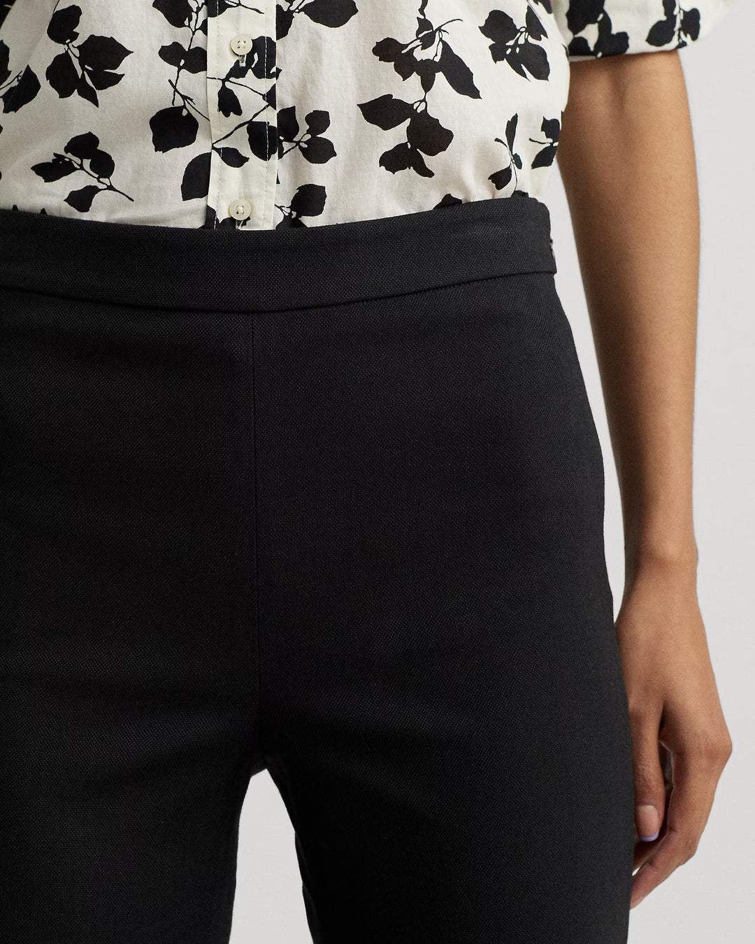 Ralph Lauren High-Rise Cotton-Blend Cropped Pant