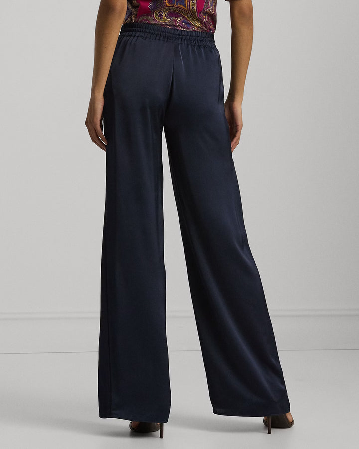 Ralph Lauren Satin Charmeuse Wide-Leg Pant