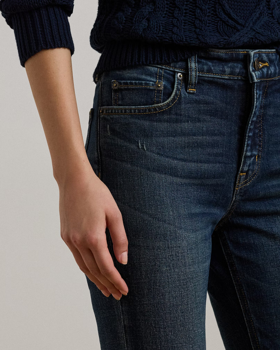 Ralph Lauren High-Rise Straight Ankle Jean